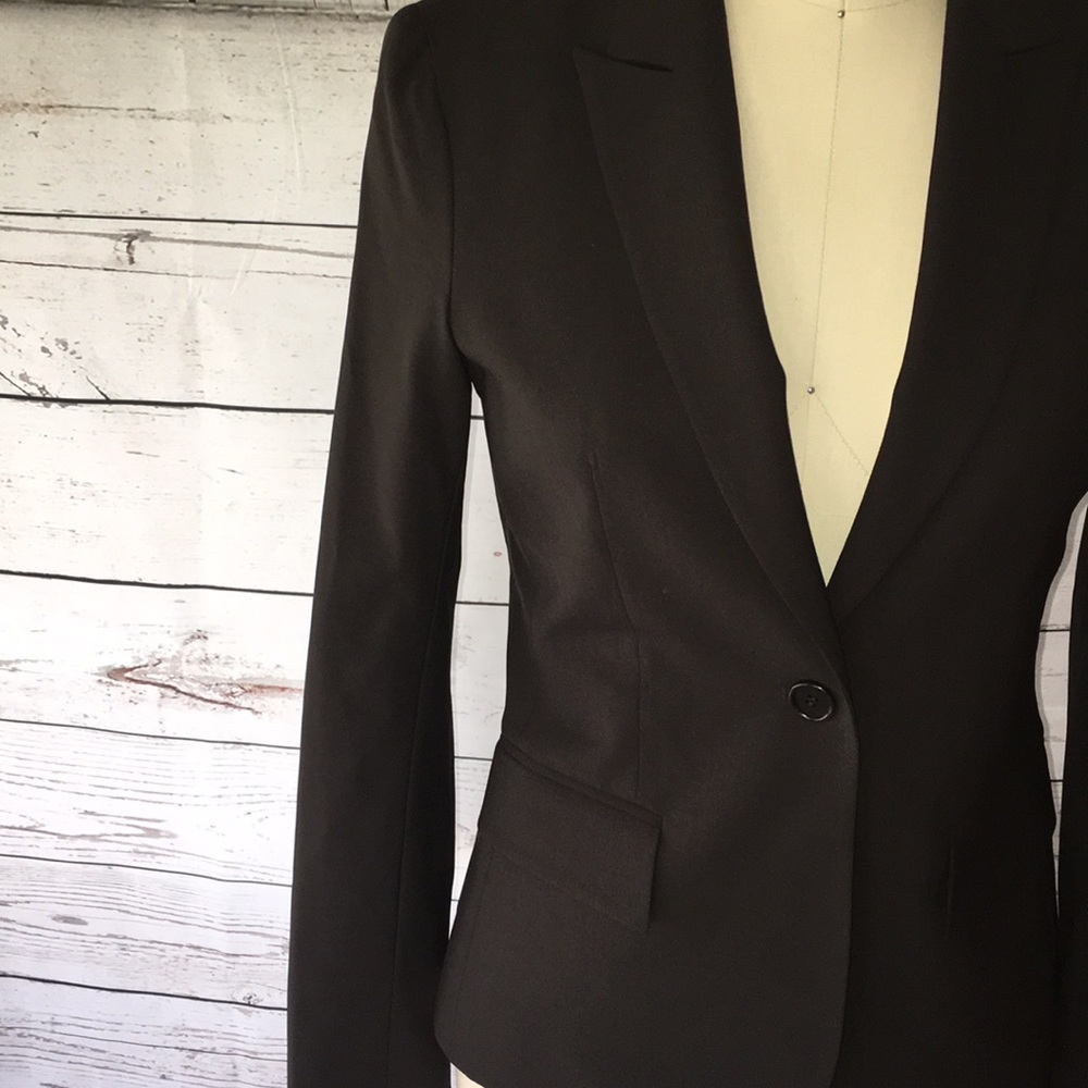 Theory Brown Single Button Lightweight Blazer Euc - image 2